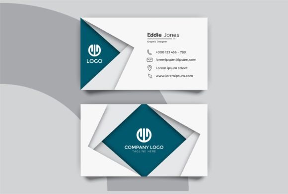 Abstract White Business Card: A Versatile Design for Modern Professionals