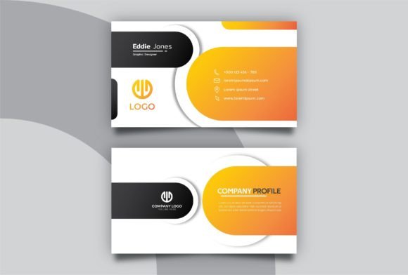 Black and Orange Creative Business Card