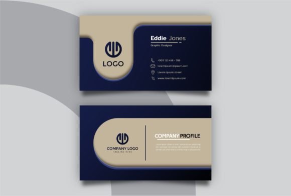 Dark Blue Brown Business Card: A Stylish and Versatile Design for Professional Branding