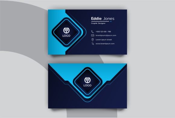 Elegant Modern Blue Business Card – A Versatile Design for Professionals