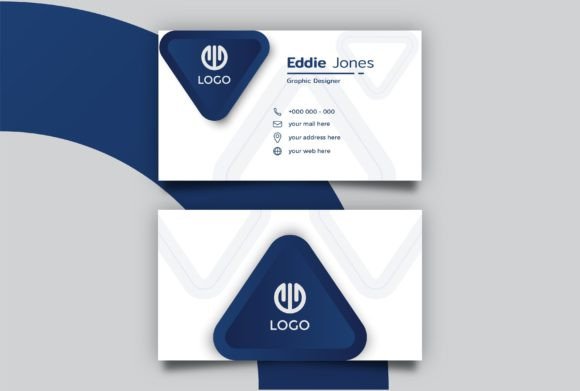 Triangle Dark Blue Business Card: A Versatile Design for Modern Professionals