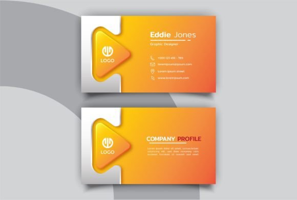 White Orange Creative Business Card